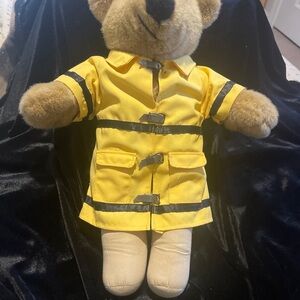 Yellow Teddy Bear with Raincoat